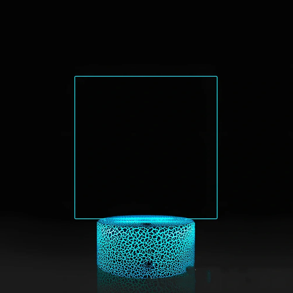 3D acrylic LED message board with touch controls showing illuminated writing on 3.5mm thick surface