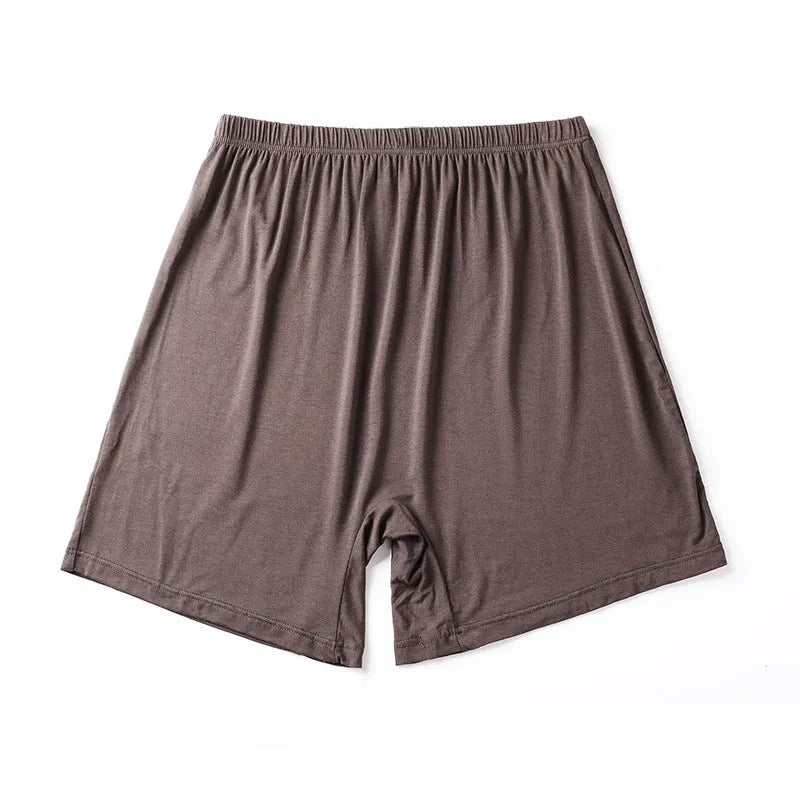 Solid colour men's modal boxers on a white background, showing the high-waist design.