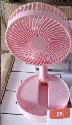 Portable USB Rechargeable Fan with 4 Adjustable Speeds, Powerful Airflow, and Long-Lasting Battery for Indoor and Outdoor Use