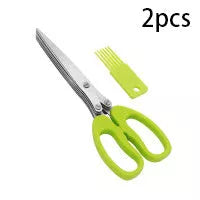 Stainless steel five-layer kitchen scissors for chopping green onions and shredding seaweed