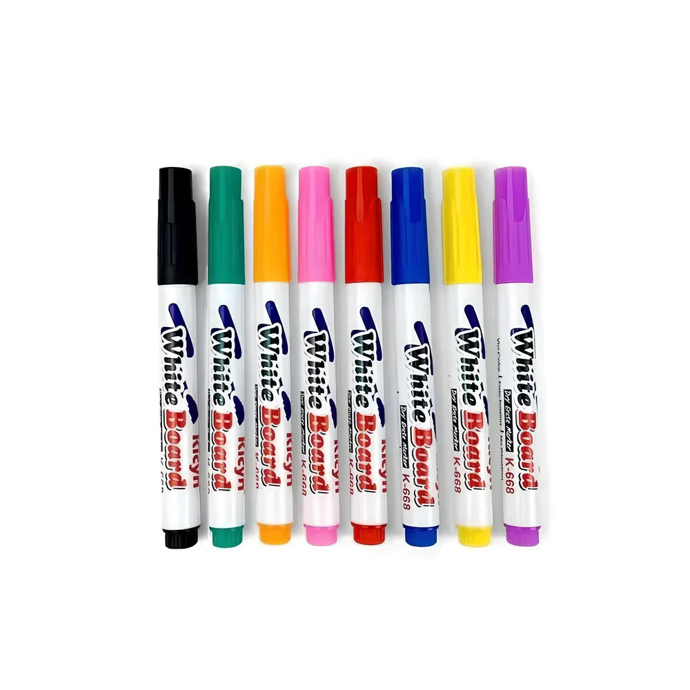 Children's 12-colour floating pen water painting set with plastic spoon, 15cm pens for mess-free art on paper