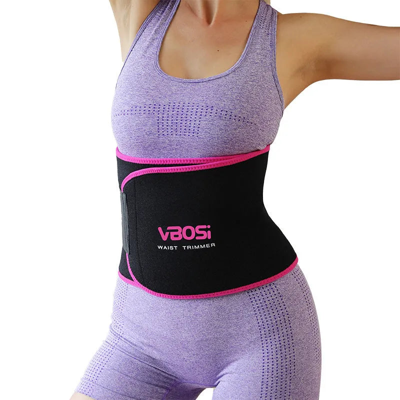 Waist support belt for yoga running fitness and cycling, available in black blue pink orange, sizes L M XL