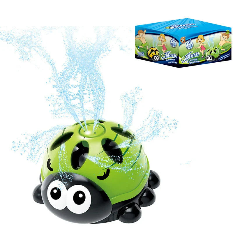 Colorful outdoor water sprinkler toy with cactus-shaped design for kids to enjoy in the backyard