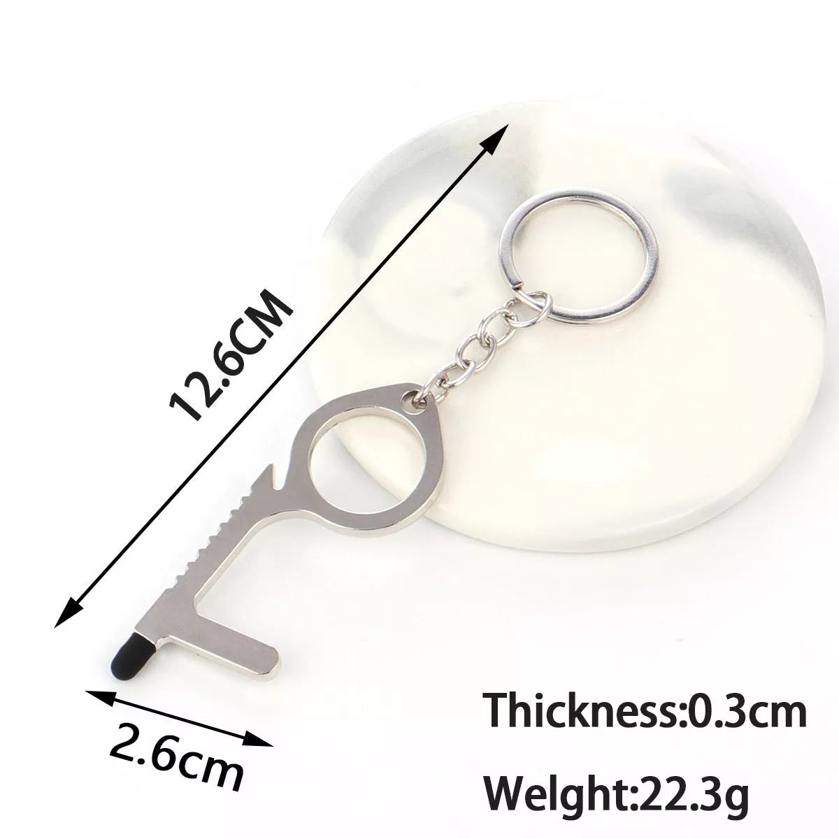 Alloy protective door opener keychain in various colors