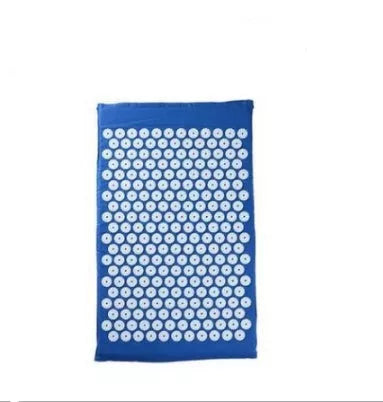 Acupuncture yoga cushion and pillow set with 210 pins for muscle relief, available in multiple colors.
