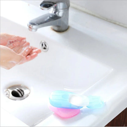 Disposable hand soap sheets in various colors, perfect for on-the-go hand washing and cleanliness