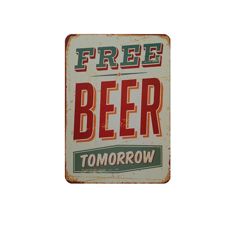 Retro American License Plate Metal Wall Art for vintage home decor