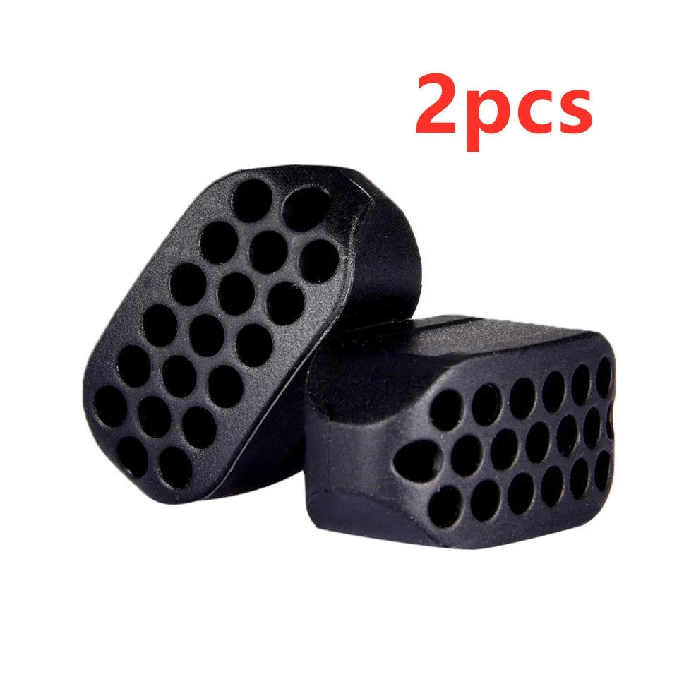 Compact black silicone jaw trainer for muscle shaping, food-grade material, portable at 5cm size for daily facial exercises