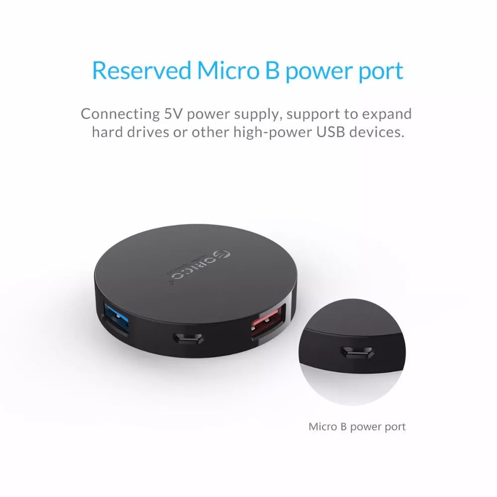 ORICO HA4U-U3 USB3.0 splitter with four ports and offline charging