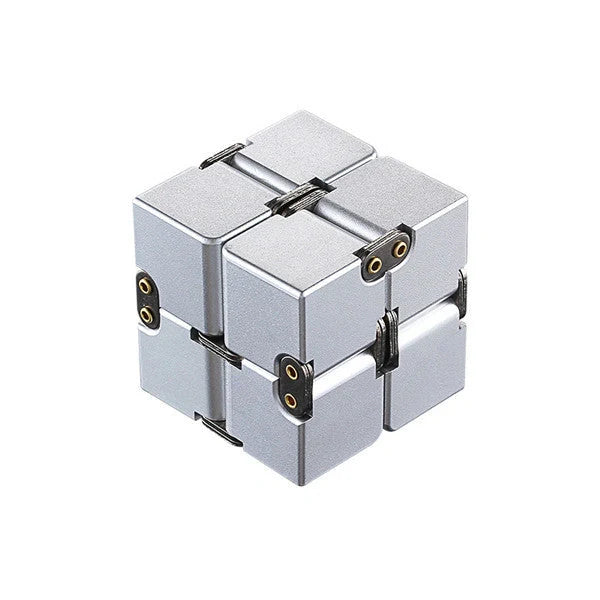 Infinity Cube decompression toy in zinc alloy with 360-degree rotation capability