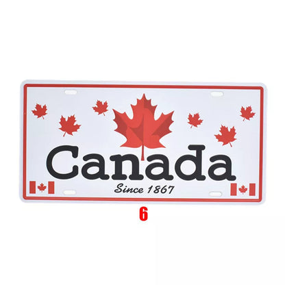 Vintage tin painting national poster with retro style and durable metal construction