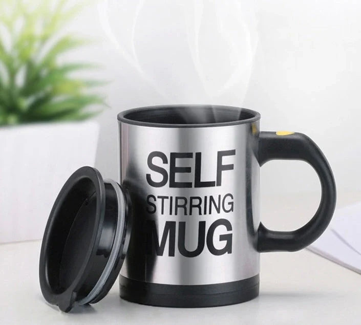 Automatic stirring electric coffee cup in various colors with 400ml capacity and leak-proof design