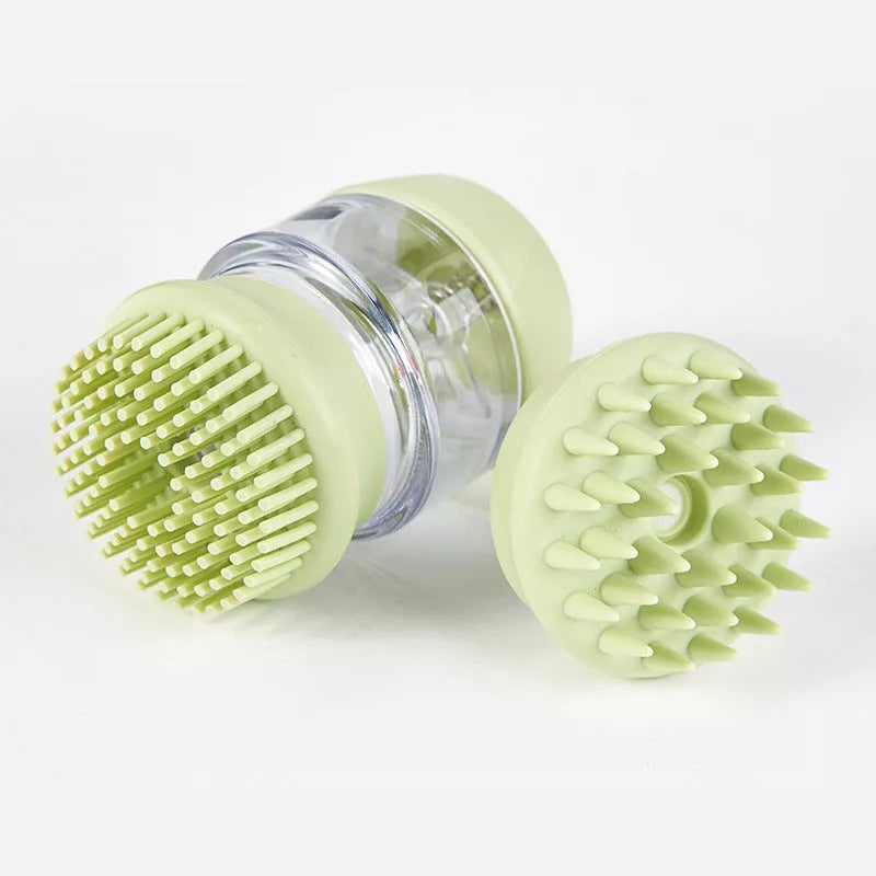 Multifunctional pet bath massage brush comb in pink and green