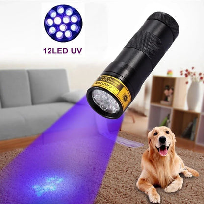 21 LED violet UV flashlight with aluminium body for counterfeit detection and professional inspections
