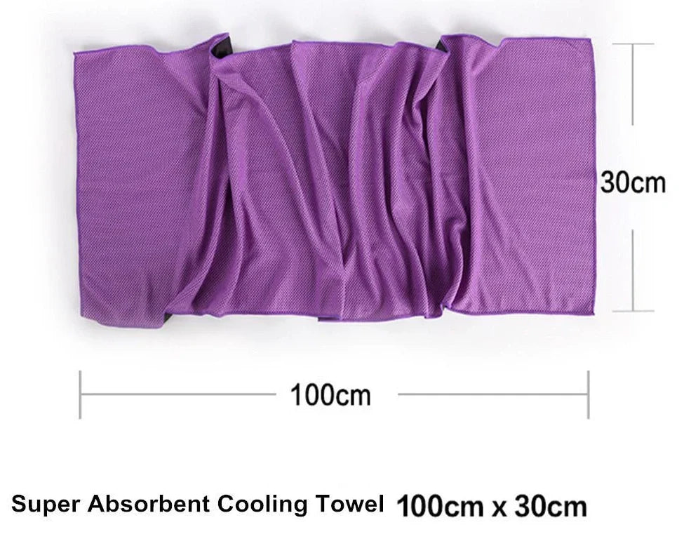 30x100cm sports towel with quick-drying fabric in multiple colour options