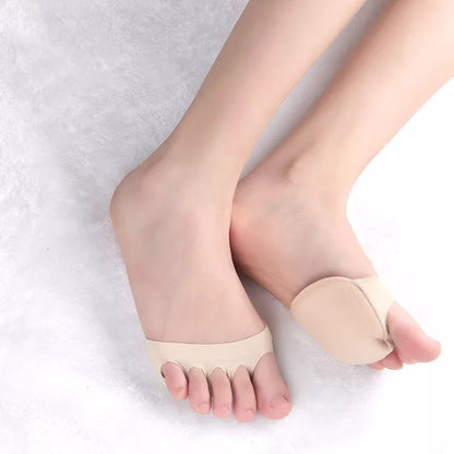 Invisible Five Finger Socks with cushioned forefoot pads for pain relief