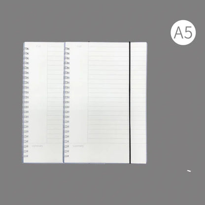 A4 hard PP notebook sub-notepad in simple style, available in A4 A5 B5 with grid lined or lattice pages