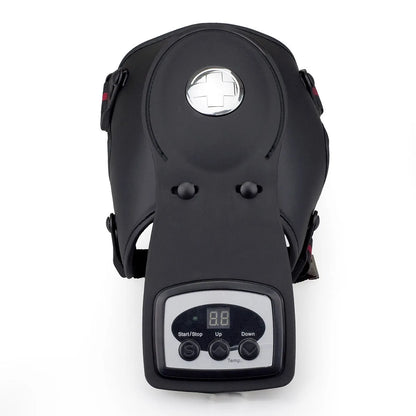 Infrared knee and shoulder warming massager unit with adjustable temperature dial and soft pads.