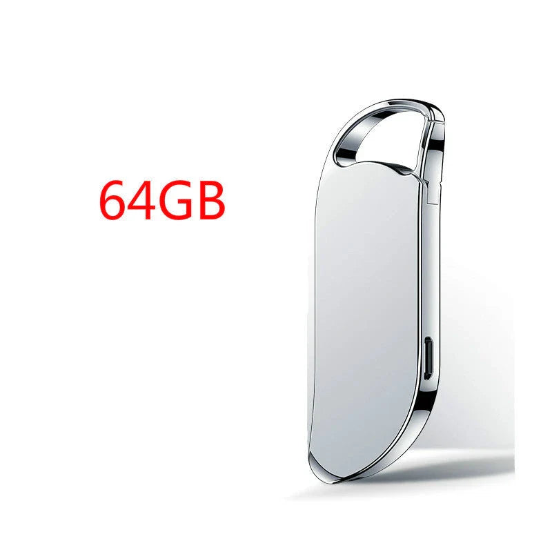 Keychain Voice Recorder with Metal and Zinc Alloy Construction, High-Definition Audio Capture, and Versatile 3-in-1 Functionality