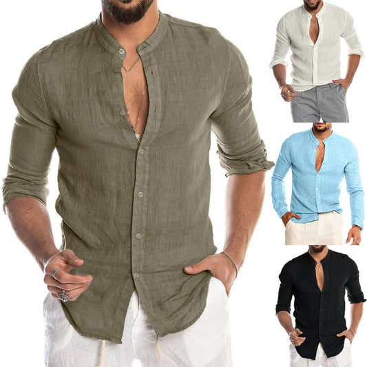 Stylish and comfortable men's linen shirt in a variety of classic colors and sizes