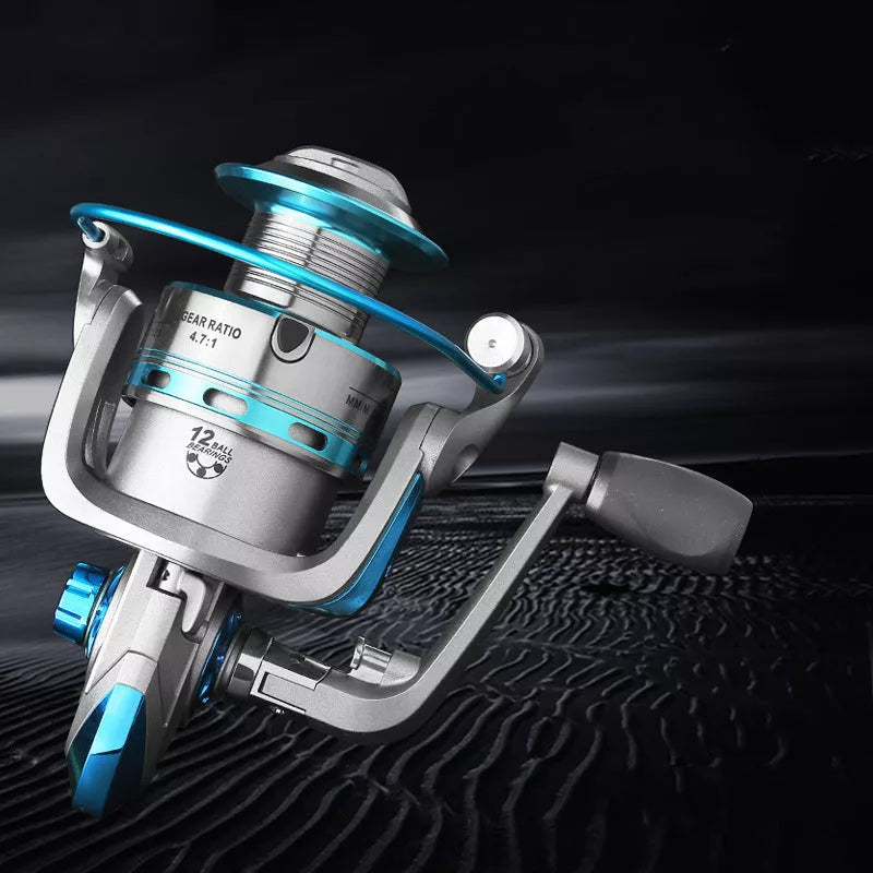High-grade metal fishing reel with smooth casting mechanism for anglers
