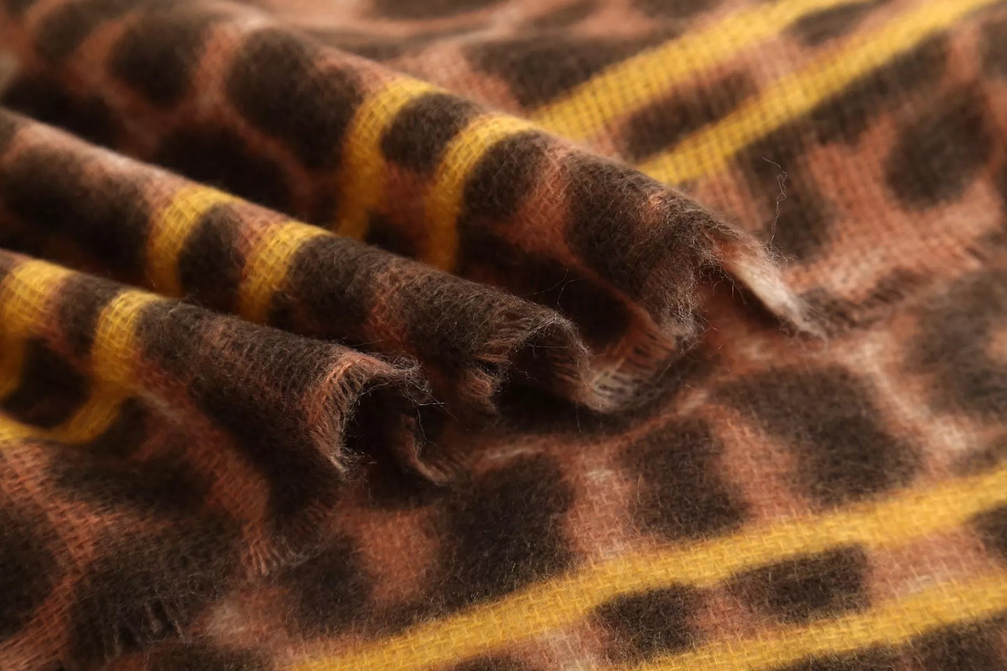 Leopard-print imitation cashmere women's scarf shawl, 200x90cm, available in multiple colors