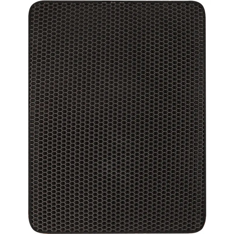 Cat Litter Mat EVA Double Layer Trapping Mat in Black Brown Grey Light Blue Pink Sizes S M L XL for Indoor Cats and Kittens