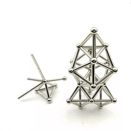 Buck Ball Magnetic Stick Toy with rods and steel balls for creative play