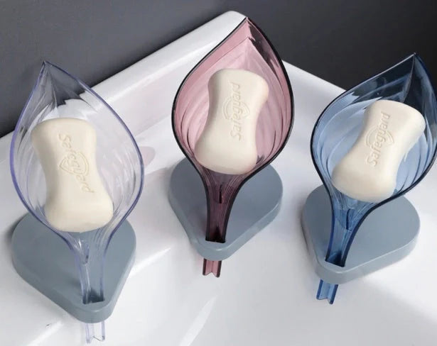 Creative suction cup soap holder for sink organization in multiple colors
