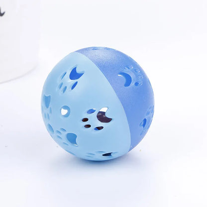 Pethome hollow plastic cat toy ball, 5cm diameter, 20g, in pink or blue
