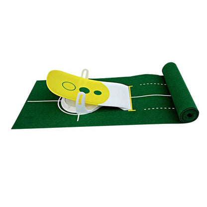 Precision Putter Exerciser for indoor golf practice, available in green and yellow
