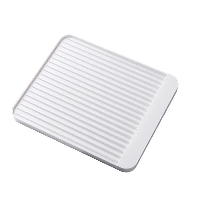 Sleek dish drainer tray made of high-quality ABS material with contemporary diatom mud drainage design, suitable for draining dishes and storing kitchen items