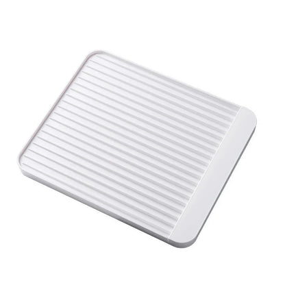 Sleek dish drainer tray made of high-quality ABS material with contemporary diatom mud drainage design, suitable for draining dishes and storing kitchen items