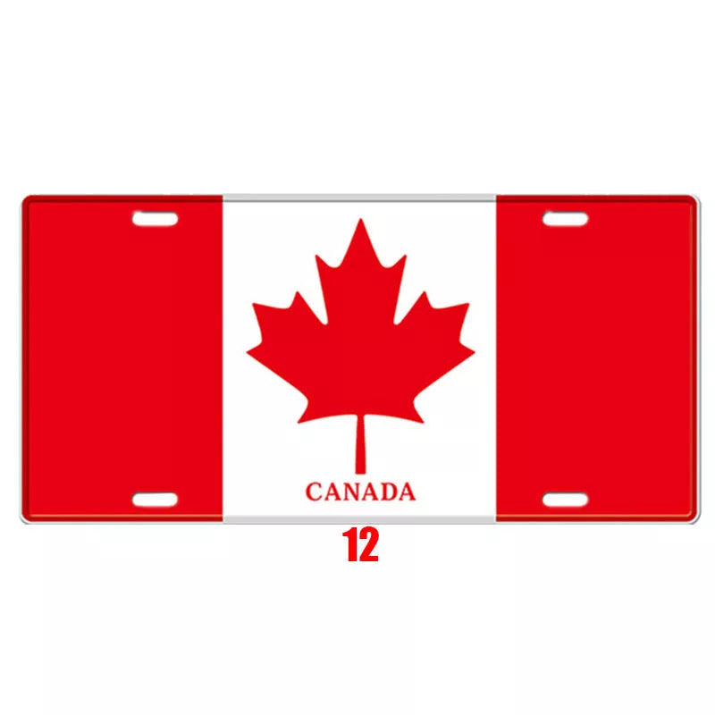 Vintage tin painting national poster with retro style and durable metal construction