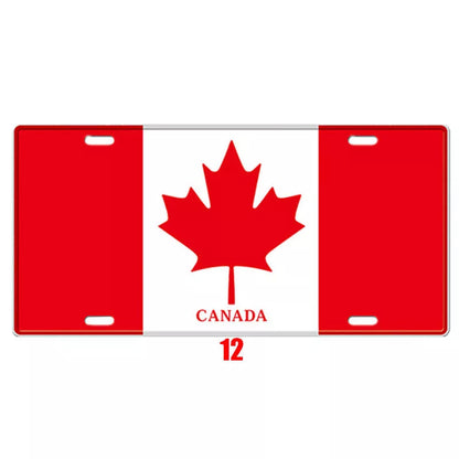 Vintage tin painting national poster with retro style and durable metal construction