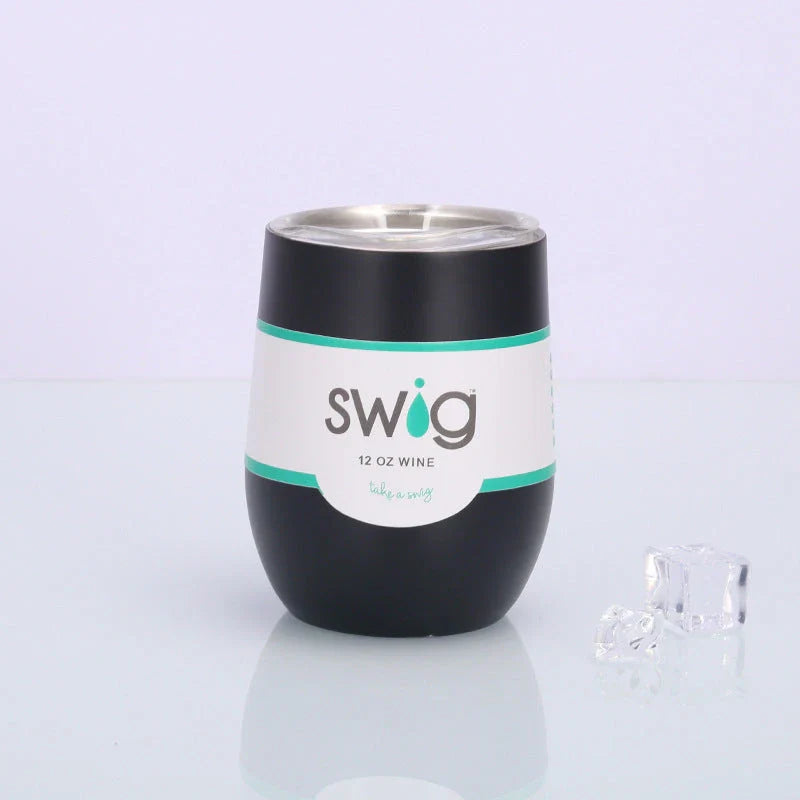 Swig Eggshell Cup - 12oz Stainless Steel Insulated Wine Tumbler with Variety of Color Options
