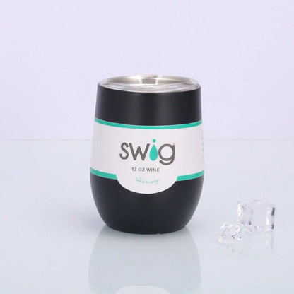 Swig Eggshell Cup - 12oz Stainless Steel Insulated Wine Tumbler with Variety of Color Options