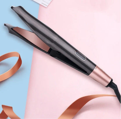 2-in-1 Professional Hair Straightener and Crimper with adjustable temperature and LCD screen