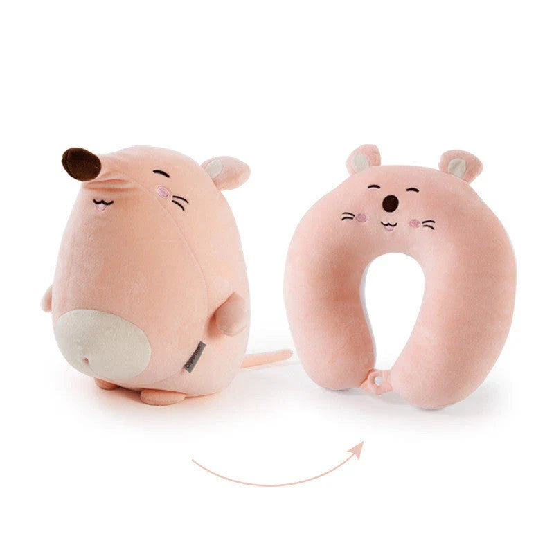 Cozy penguin-shaped neck pillow with U-shaped design for comfortable neck support and relaxation