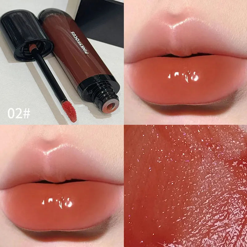 Black Citrus Mirror Lip Lacquer in six colours including Tomato and Sweet Potato.