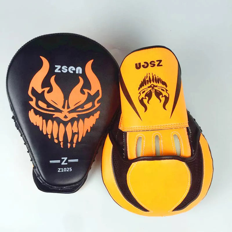 Bright orange boxing training hand target for children made with durable PU material