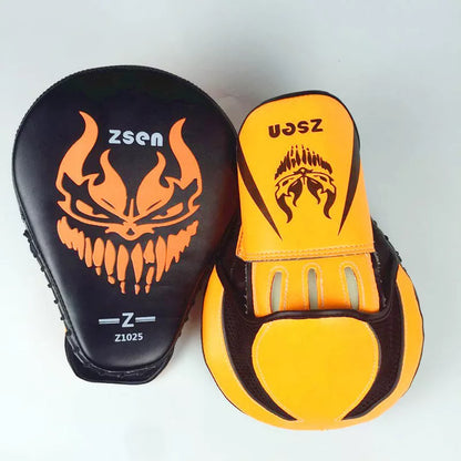 Bright orange boxing training hand target for children made with durable PU material