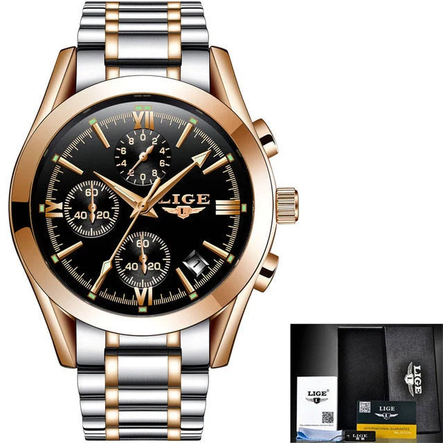 Sports quartz watch with 30M waterproof and mineral glass mirror