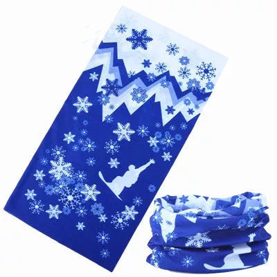 Polyester sports bandana for cycling and sun protection in various patterns