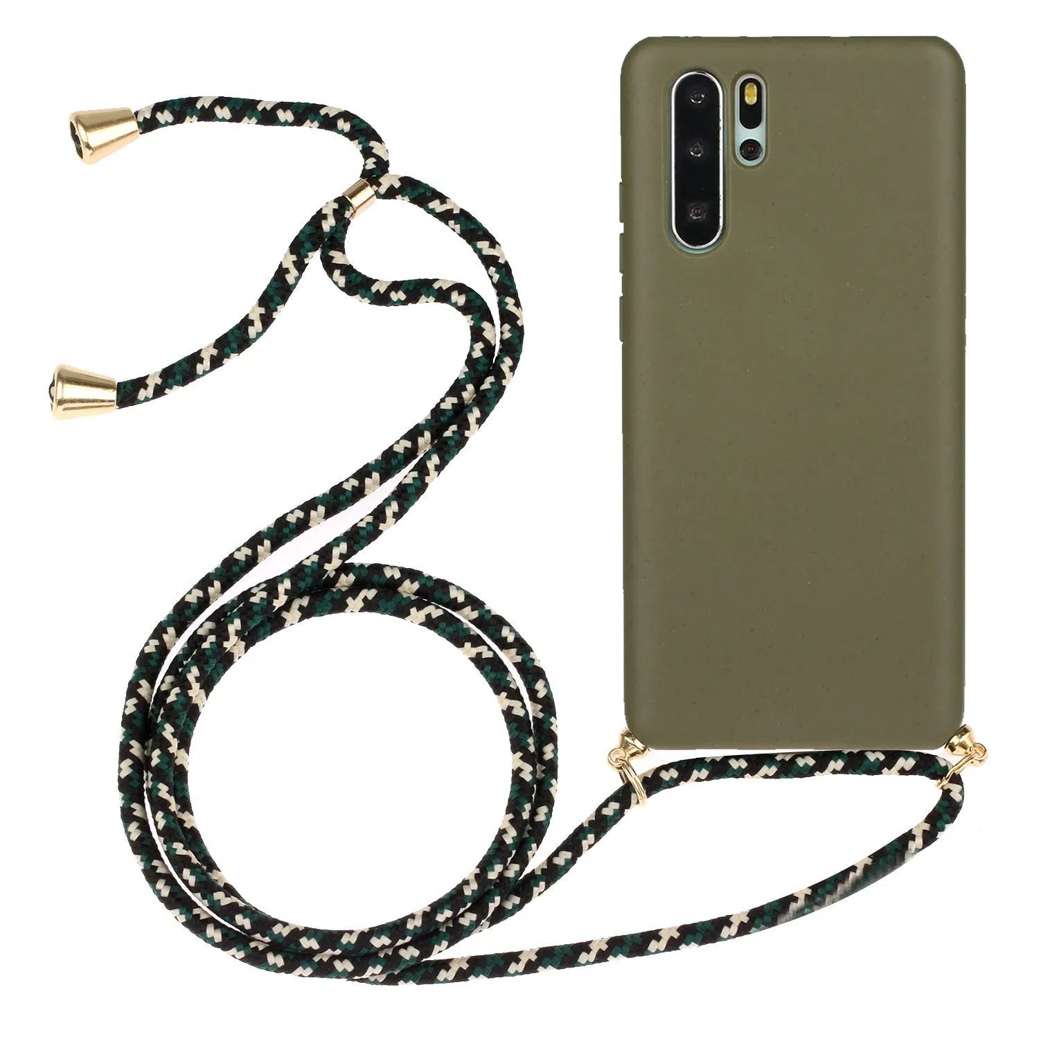 Huawei P30 floral patterned phone case with wrist lanyard attachment in multiple colour options