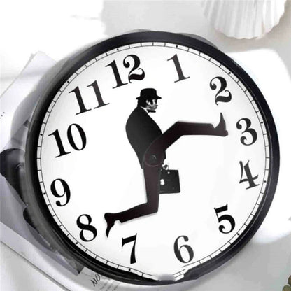 Silent European Wall Clock in black and white options for noise-free timekeeping