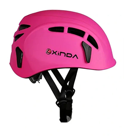 Blue adjustable outdoor helmet with ABS+PC shell and 52-62cm fit for climbing and rescue