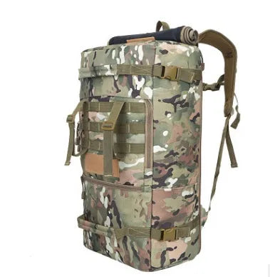 50L military tactical backpack in Camo Sand, Digital Camo, Khaki, Military Green, White Camouflage, and Black, 30 x 56 x 19cm