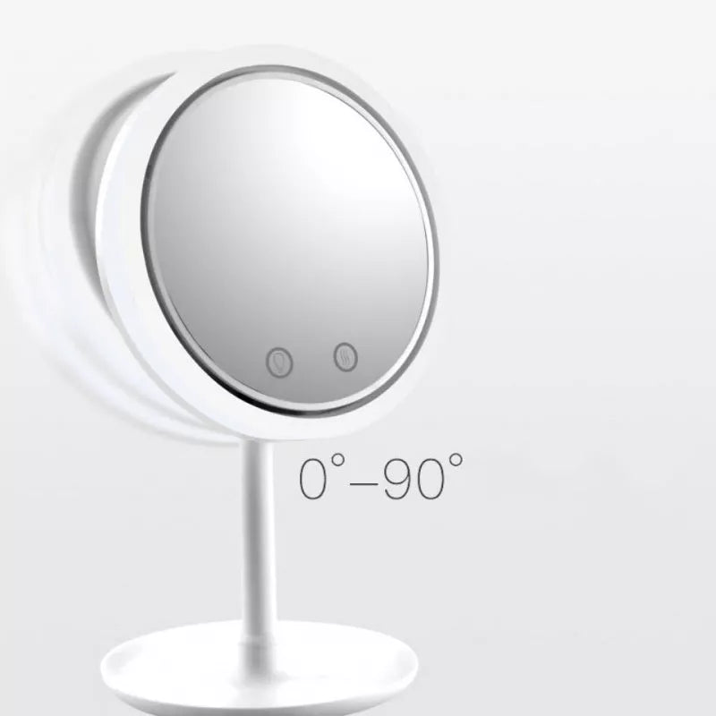 Fan LED Light Makeup Mirror with adjustable lighting and cooling fan