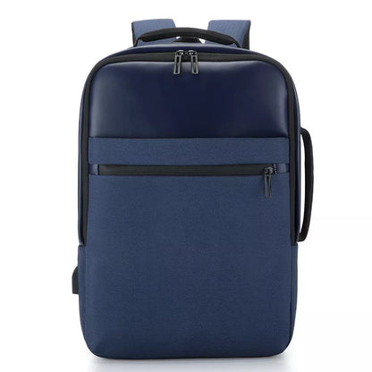 Multi-functional leisure computer bag in copper, blue, and black with large capacity for 15.6-inch laptops